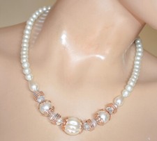 Collana donna perle bianche