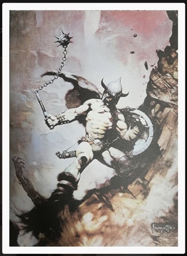 Frazetta poster guerriero con - frazetta-poster-guerriero,