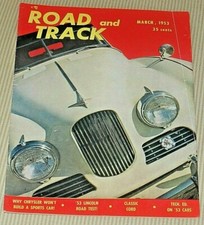 3/1953 ROAD & TRACK GHIA JOWETT JUPITER TORREY PINES SINGER LE MANS AUTO USA 953