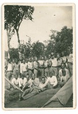 foto ww2 - foto di gruppo soldati a torso nudo - seconda guerra mondiale