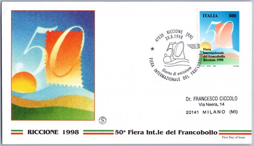 Italia fdc 1998 riccione - italia,