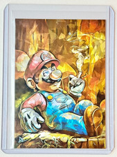 Super Mario Edizione Limitata Artista Firmato "The Stoner" Carta Rifrattore 1/1