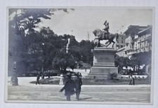 LIGURIA GENOVA CITTA' PIAZZA CORVETTO FOTOGRAFICA VIAGGIATA 1912 ANIMATA