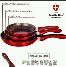 TRIS PADELLE PADELLA ANTIADERENTE ANTIGRAFFIO IN PIETRA LAVICA INDUZIONE PIASTRA