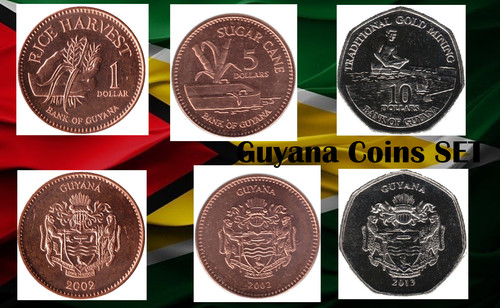 Monete guyana 10 dollari - monete, 1