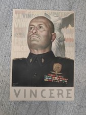 Cartolina Boccasile Benito Mussolini Duce Vincere Propaganda Fascista 