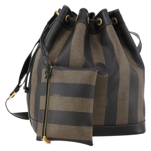 Fendi pecan canvas shoulder - pecan,