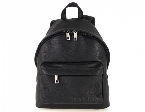 Zaino vera pelle nero made - in,