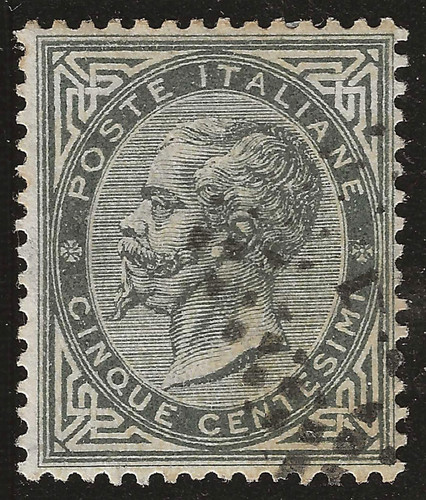 1863 regno italia 5 - d'italia, cent
