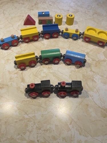 Piece wooden toy trains - piece,