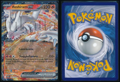 Carta pokémon reshiram - pokémon,