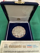 Medaglia Celebrativa Dalla Lira All’ Euro In Argento e 11 Rubini 1 Karato In Tot