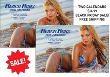 2 x 2026 BUNS DA SPIAGGIA HOT GIRLS PIN UP CALENDARIO sexy babe regalo BLACK FRIDAY vendita