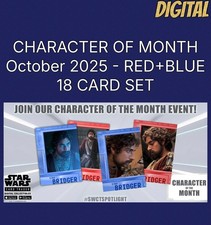 EZRA COTM Personaggio Mese Ottobre ROSSO/BLU SET 18 CARTE Topps Star Wars Trader