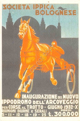Cartolina società ippica - cartolina,