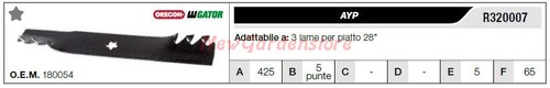 Lama ayp per trattorino - ayp,