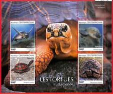 A1646 - CENTRAFRICAN R -ERRORE: MISSPERF, M/S - 2019 Tartarughe, vita marina