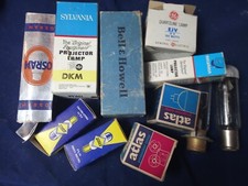 VINTAGE LOTTO LAMPADE Lampadine Proiettore 8 Super 8 16 Mm PROJECTION BULBS LOT