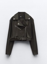 GIACCA BIKER EFFETTO CROPPED