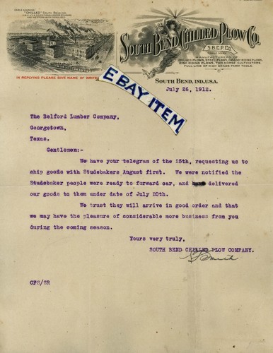 1912 letterhead indiana south - letterhead,