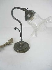 Lampada per comodino camera da letto in ottone abatjour con vetro trasparente 