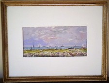 FEDERICO CRESCI - VELE - PAESAGGIO - MARINA - VECCHIO QUADRO DIPINTO OLIO