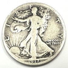 Moneta 50 Centesimi Half Dollaro 1917 S Stati Uniti  Argento Tiratura 952.000