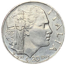20 CENTESIMI 1943 XXI - MAGNETICA - VITTORIO EMANUELE III - ITALIA - MB -