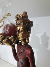 STATUA ARREDO BUDDHA BUDDA FORTUNA PROTEZIONE AMULETO INDIA ETNICO MEDITAZIONE 