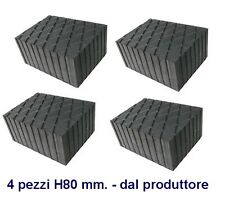 set 4 PEZZI BLOCCHI GOMMA per PONTI SOLLEVATORI tamponi H 80 -corghi ravaglioli 