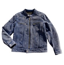 Giacca moto cappotto corto in