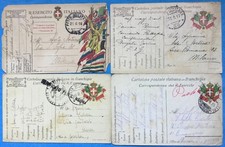 LOTTO 4 FRANCHIGIE MILITARI 1915-17-18 PRIMA GUERRA MONDIALE