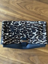 Borsa pochette Lanvin Cabas Sugar Leopard Vitello Nero Agnello