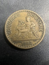 1922 France 1 Franc Coin