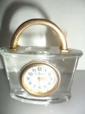 SWAROVSKI Crystal BORSA CON OROLOGIO OGGETTO DA COLLEZIONE 