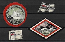  GERMANIA 1914 WWI MARINA DA GUERRA VIGNETTE