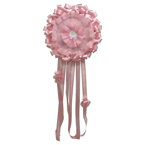 Fiocco nascita rosa coccarda - fiocco,