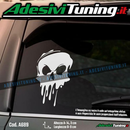 Adesivo teschio splatter - adesivo,