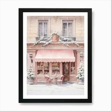Paris Cafe Art Print Framed
