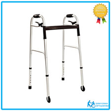 GIRELLO 2 RUOTE FISSE E 2 PUNTALI DEAMBULATORE CHIUDIBILE DISABILI E ANZIANI