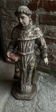 Antica statua di San Antonio con Reliquia -in legno epoca XVIII secolo