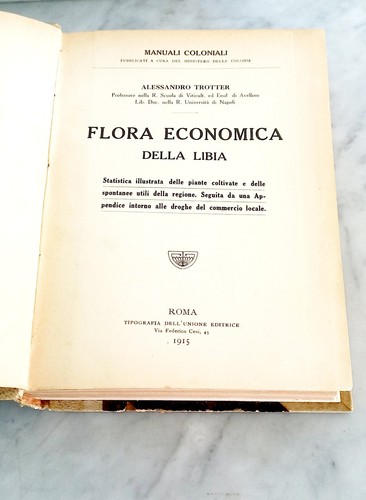 Flora economica della - della, libia