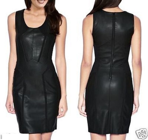 Abito pelle nero donna - da,