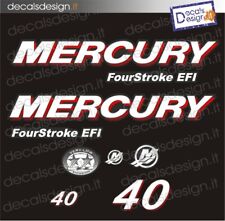 Adesivi motore marino fuoribordo mercury 40 cv four stroke EFI barca stickers 