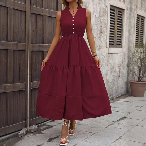 Abito estivo rosso vino - abito,