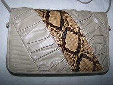 BORSA SILVANO BIAGINI PITONE LUXURY 100% ORIGINAL  PYTHON BAG HAND VTG 70