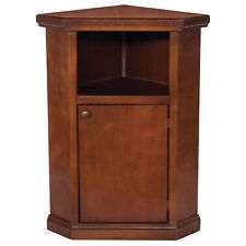 MOBILE PORTA TELEFONO COMODINO IN LEGNO AD ANGOLO ARTE POVERA NOCE 1 ANTA 1 VANO