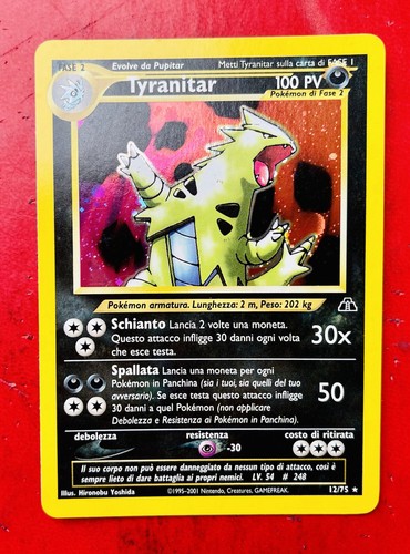 Lotto carte pokemon tyranitar - lotto,