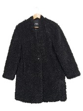 Zara Cappotto Teddy Donna Nero