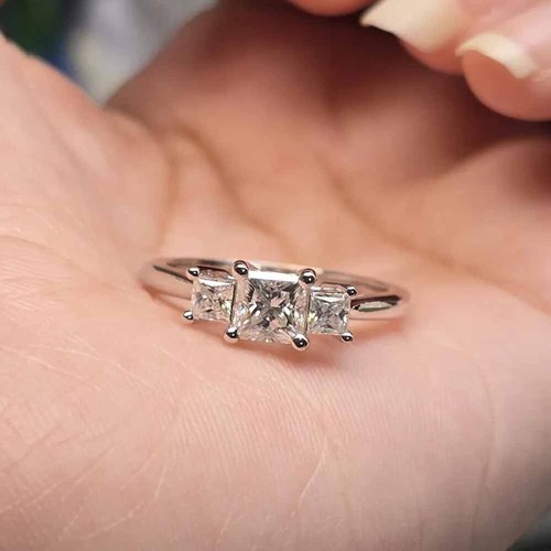 Anello fascia tre pietre - anello,